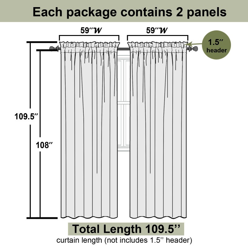 Lecloud White Sheer Curtains 108 Inches Long 2 Panels, Solid Airy Voile Extra Wide Sheer Curtains, Farmhouse Elegant Light Filtering Window Curtain Drapes for Living Room Big Windows, 59"" W x 108"" L - Image 2